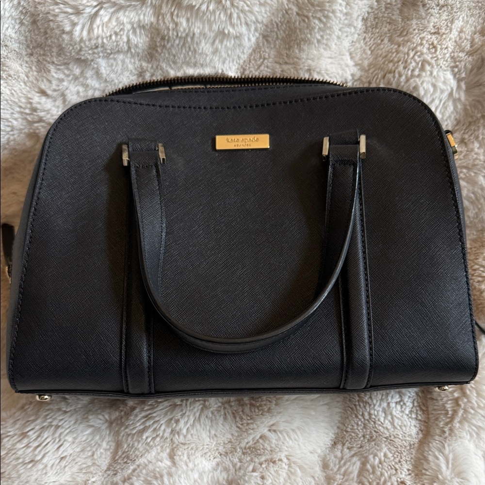 Kate Spade Black Saffiano Leather Satchel